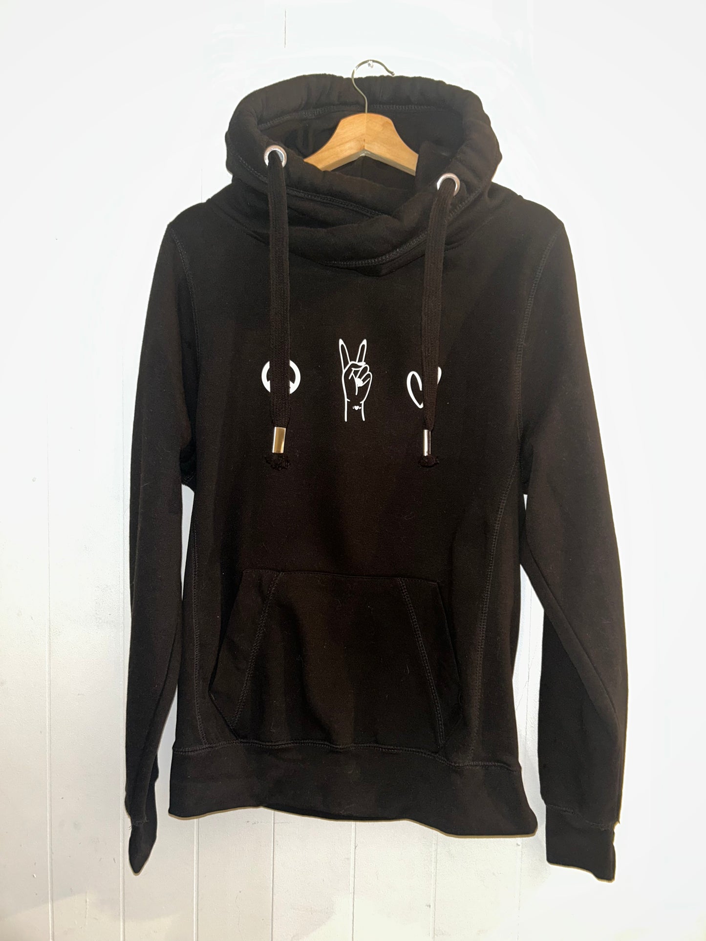 Karma cross neck hoodie