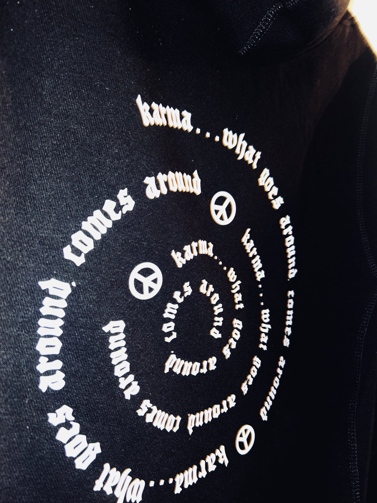 Karma cross neck hoodie