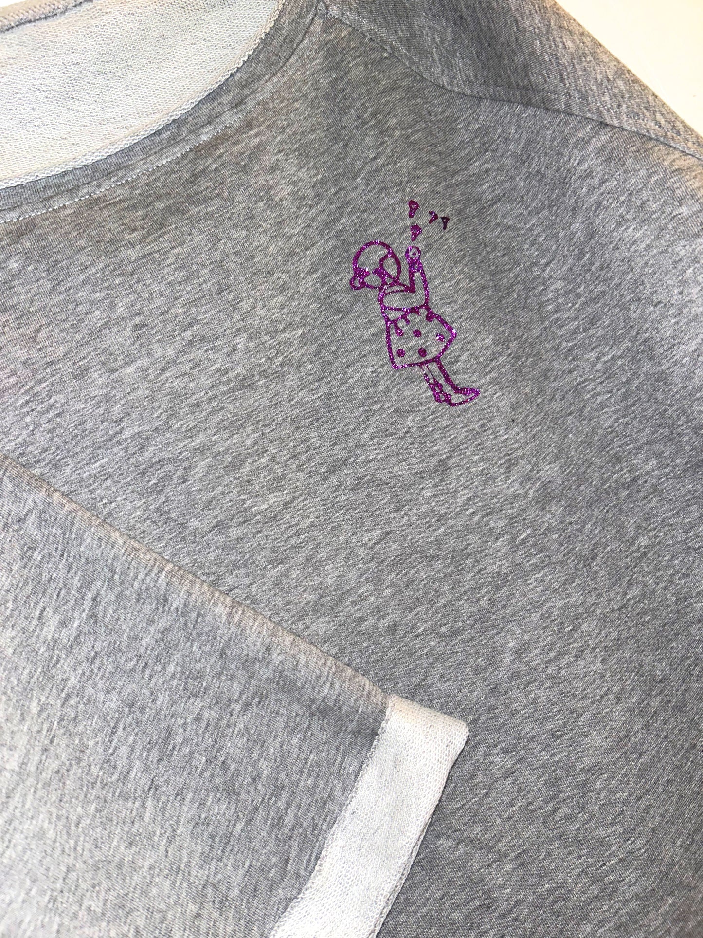 Imagined off the shoulder logo sweatshirt