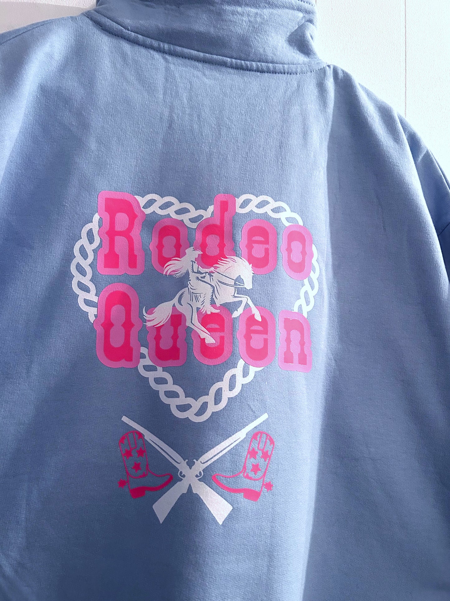 Rodeo Queen cropped 1/4 zip sweatshirt