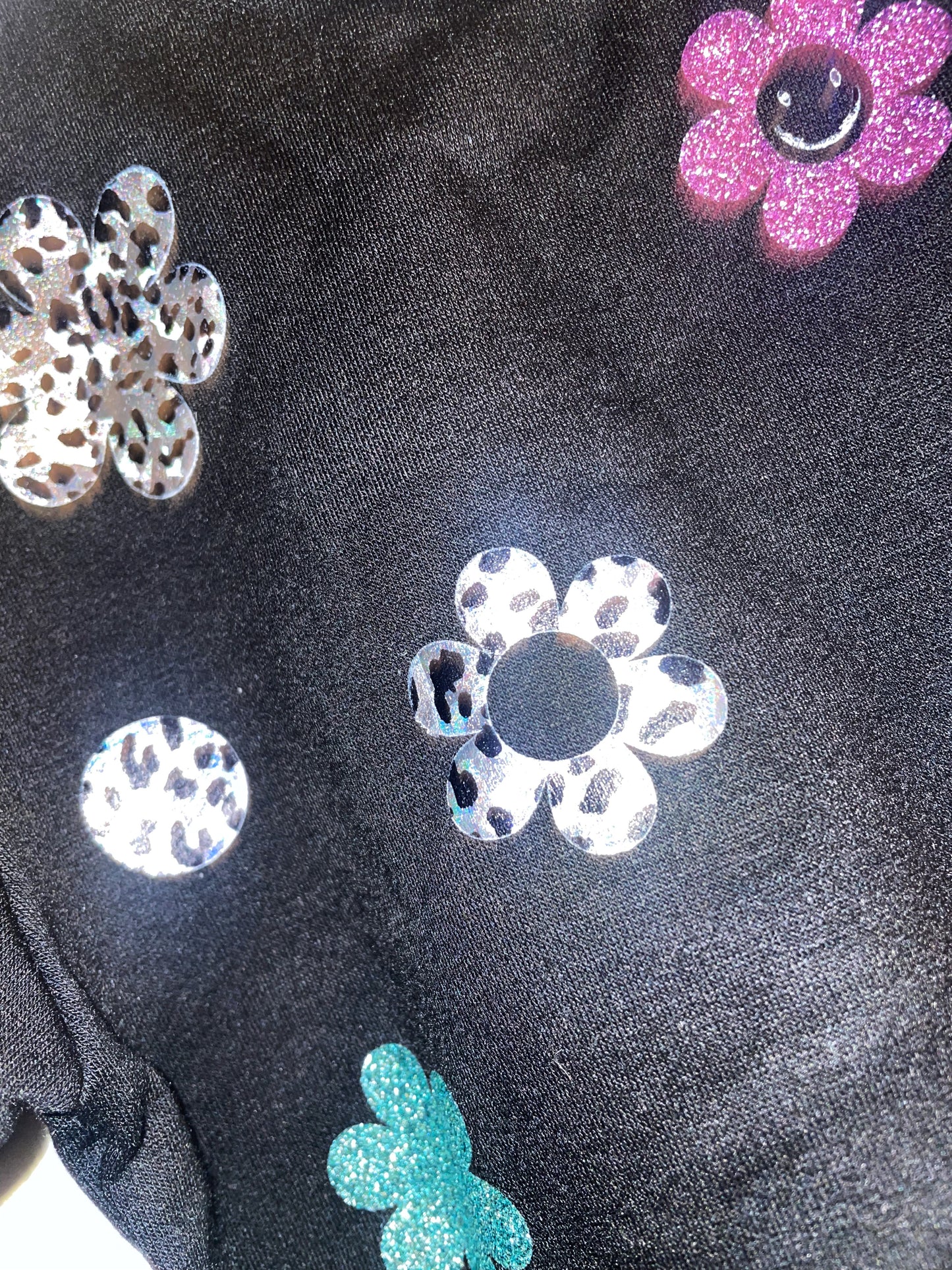 Holographic animalprint romper sweater