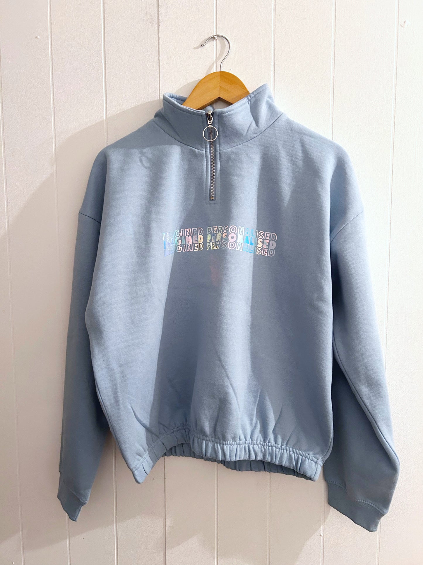 Imagined Personalised 1/4 zip sweatshirt