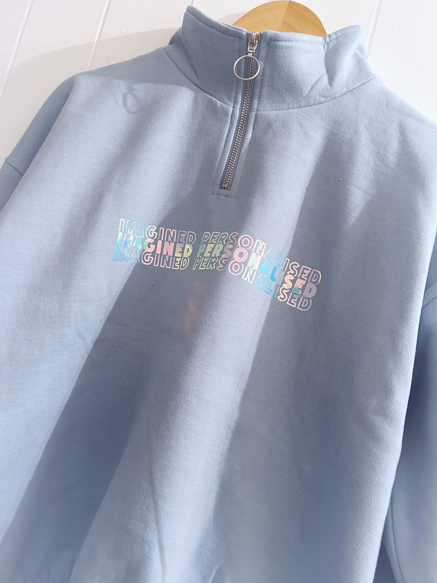 Imagined Personalised 1/4 zip sweatshirt