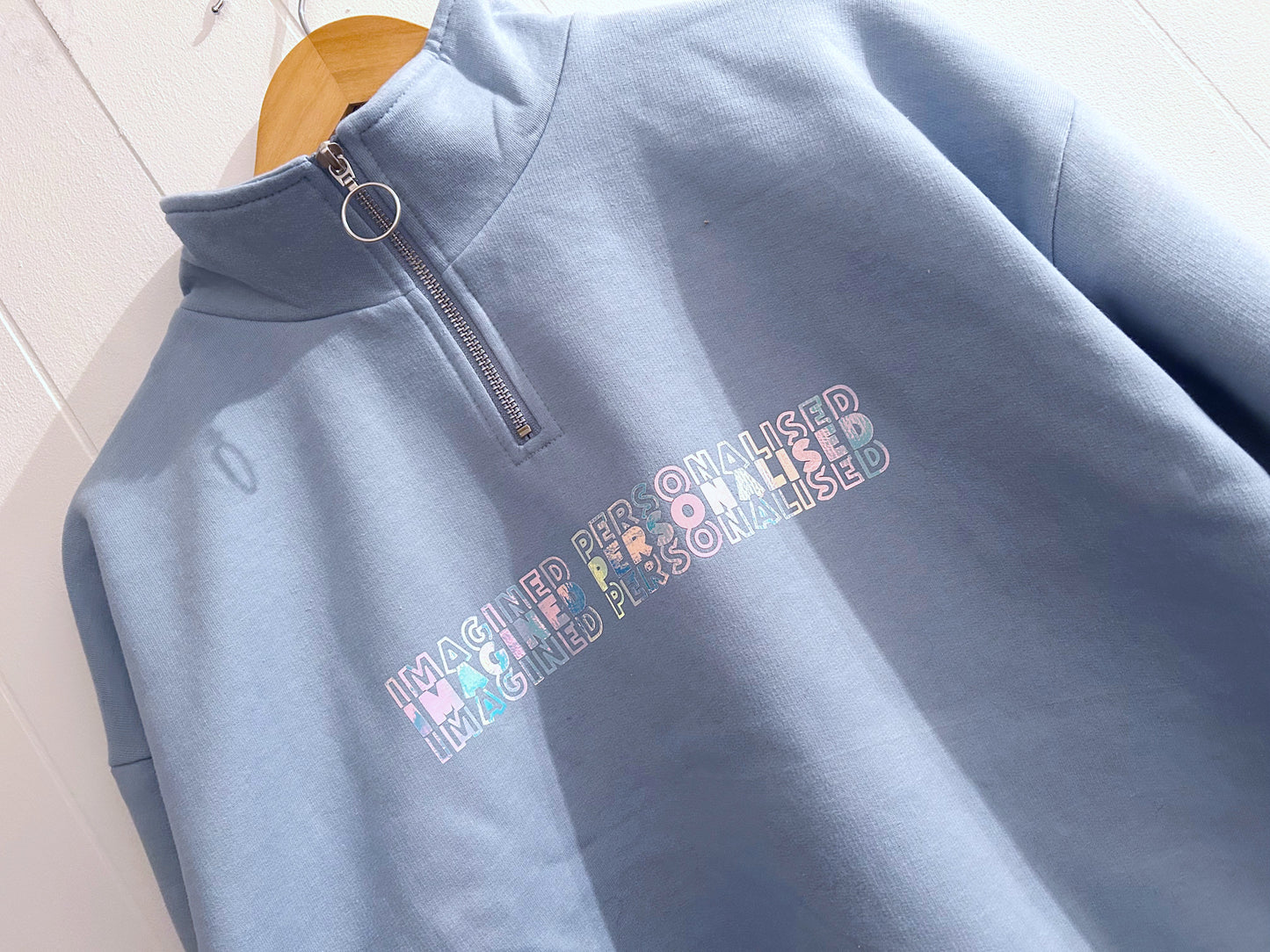 Imagined Personalised 1/4 zip sweatshirt