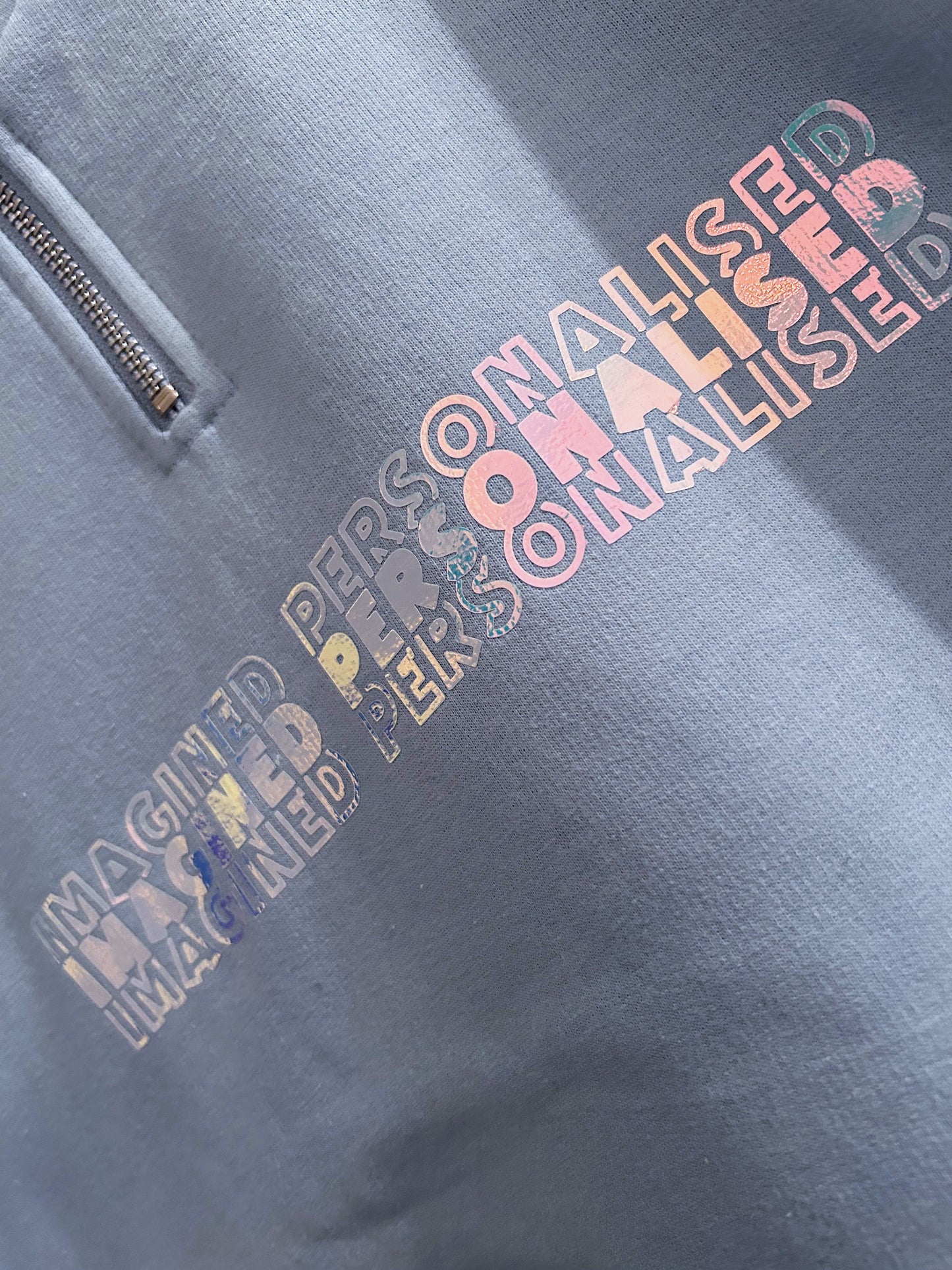 Imagined Personalised 1/4 zip sweatshirt