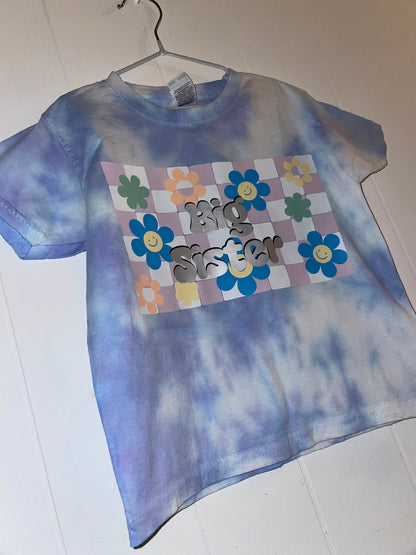 Big sister checkerboard T-shirt