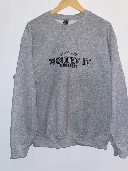 Mum Life Winging It sweatshirt