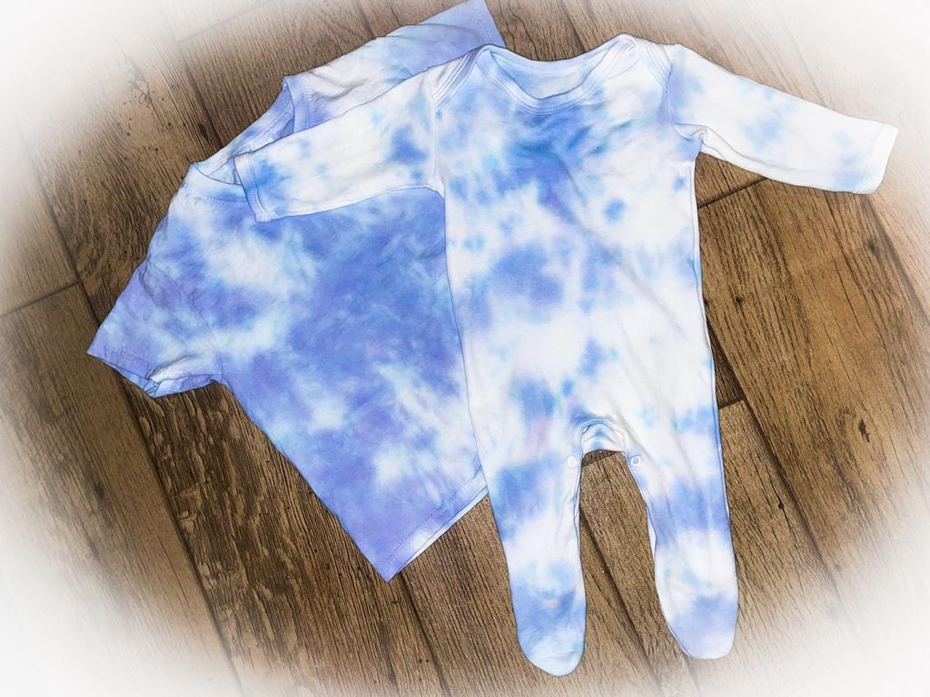 Tie-dye babygrows